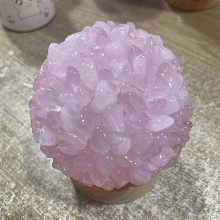 Amethyst-Kristall-Nachtlicht Heilende natürliche Kristallkugel Tischlampe für Heim- und Bürodekoration