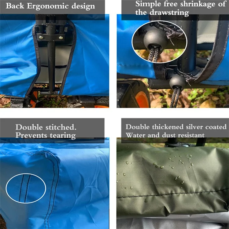 Outdoor Camping-Wagen Staubschutzabdeckung Anti-UV 210D Oxford-Gewebe Faltbare Schutzabdeckung - Schwarz