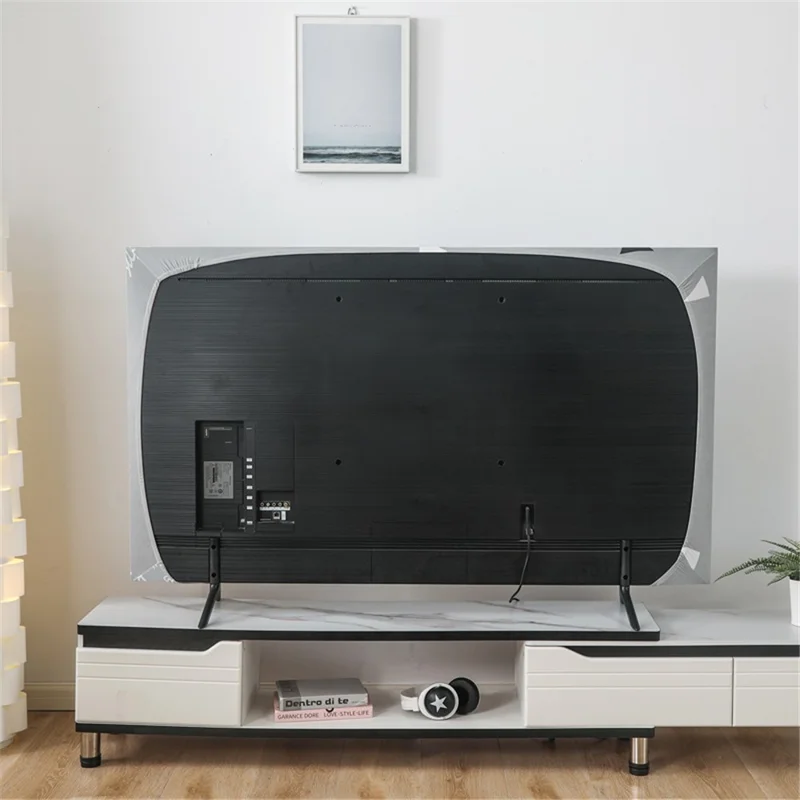 Elastisk dammcover för 56–65 tum skärm, TV-skärmskydd, sleeve storlek M – Svart