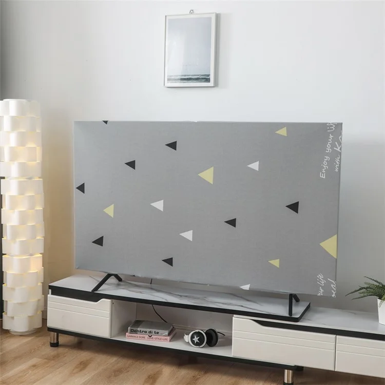 Capa de proteção contra poeira elástica para monitores de 66 a 75 polegadas, protetor de tela de TV, tamanho L - Padrão triangular
