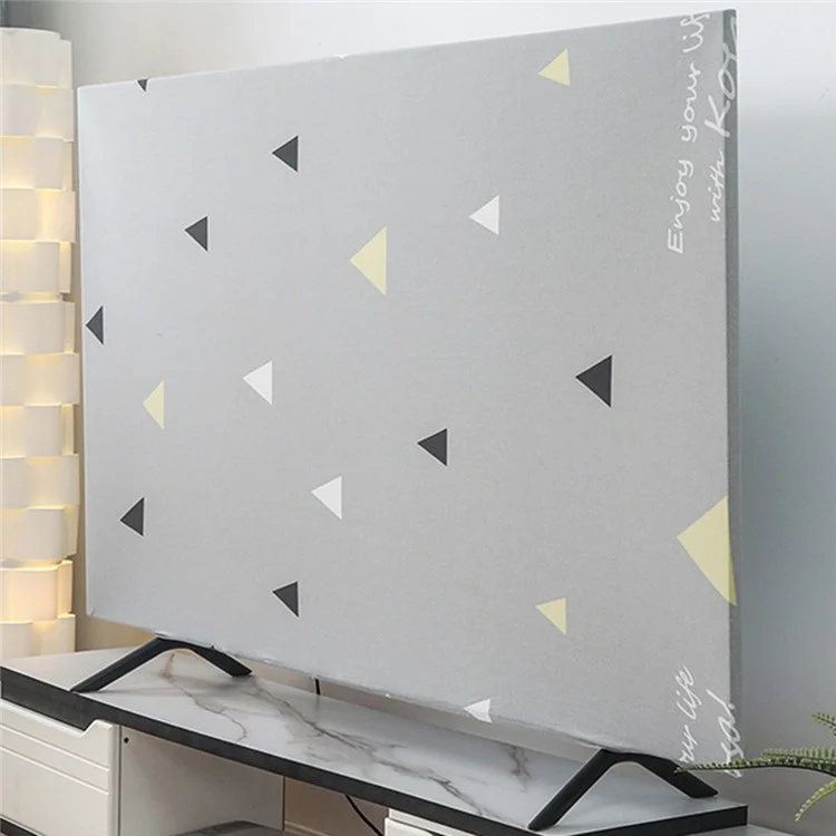Capa de proteção contra poeira elástica para monitores de 66 a 75 polegadas, protetor de tela de TV, tamanho L - Padrão triangular