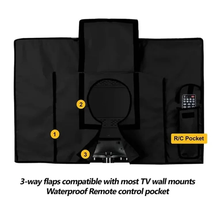 Copertura per TV da 70 - 75 pollici Outdoor Waterproof Oxford Cloth Wall Mounted Television Protective Sleeve