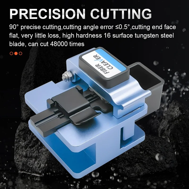 High Precision Optical Fiber Cleaver with 16 Cleaving Spots Fiber Cutter Tool