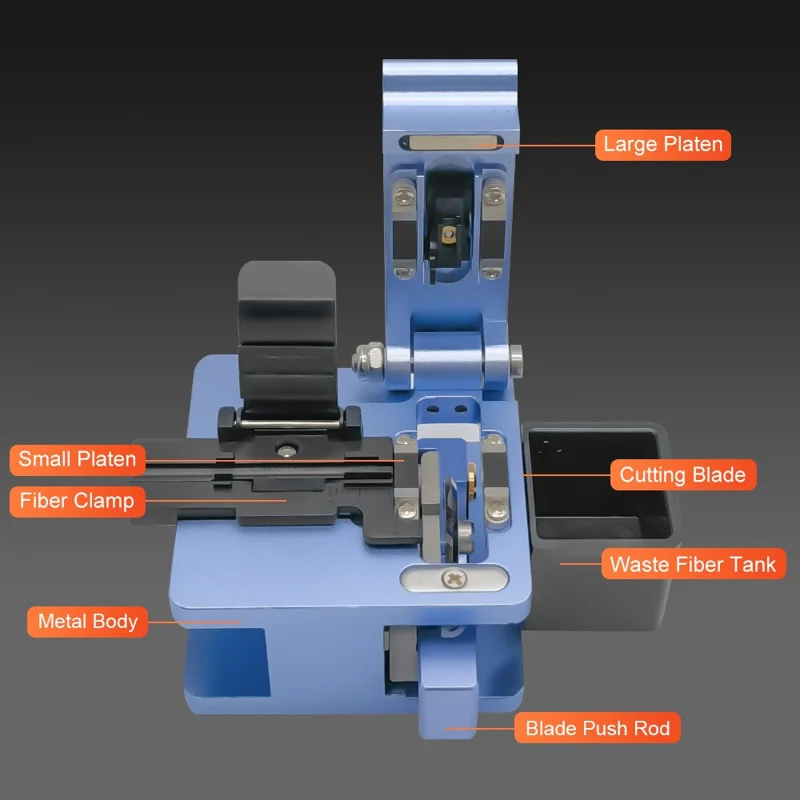 High Precision Optical Fiber Cleaver with 16 Cleaving Spots Fiber Cutter Tool