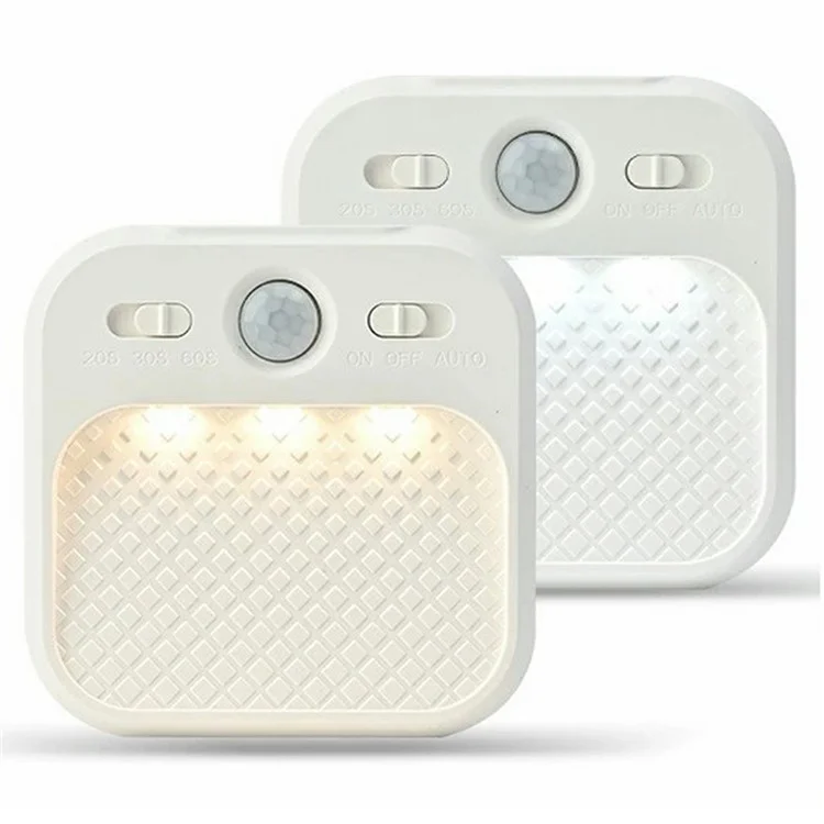 2Pcs Smart Motion Sensor Closet Light Cabinet Hallway Lamp with 3 Color Changing