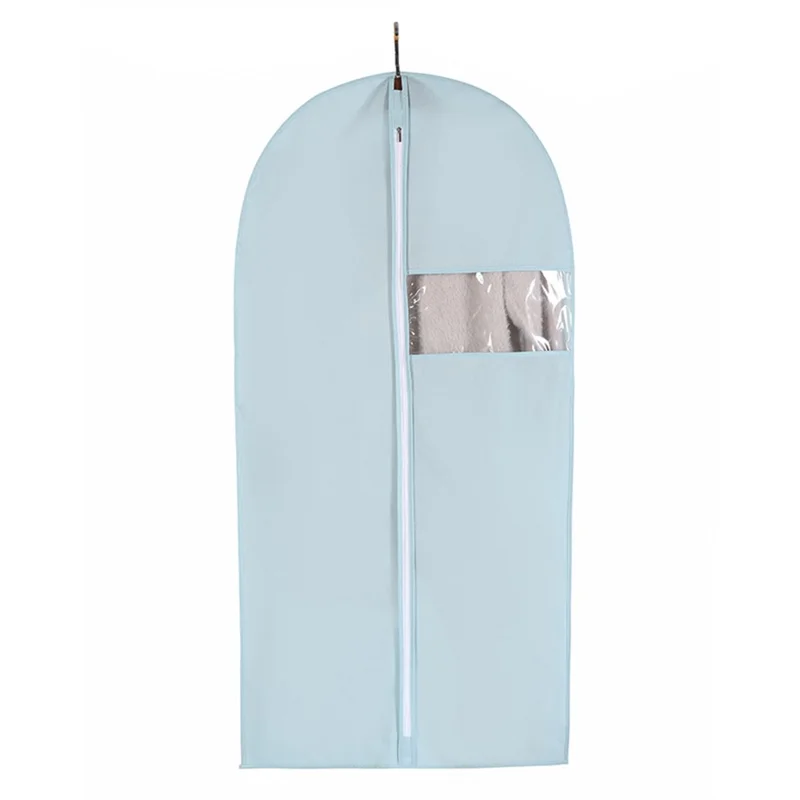 60 x 100cm Garment Cover Clothes Dust Protector Non Woven Fabric Storage Bag for Coats Suits - Sky Blue