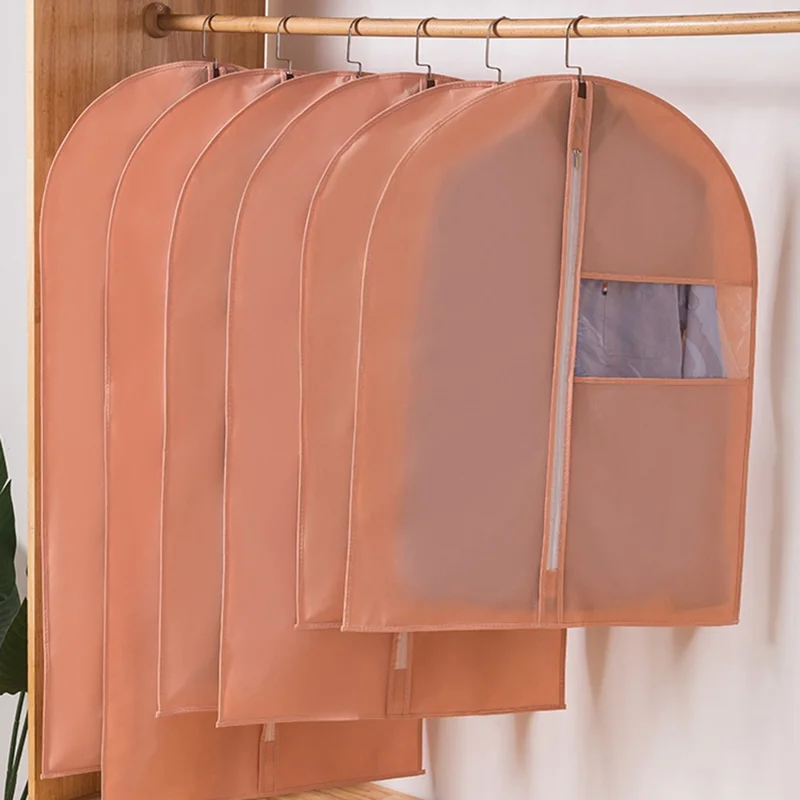 60 x 100cm Garment Cover Clothes Dust Protector Non Woven Fabric Storage Bag for Coats Suits - Dark Blue