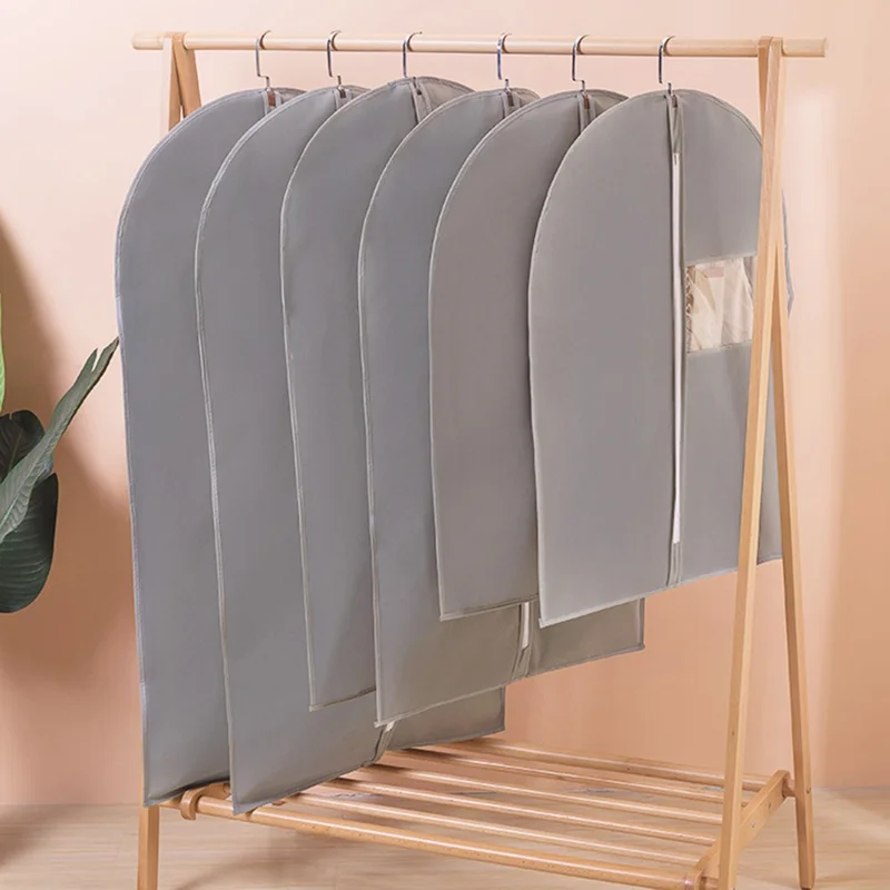 60 x 100cm Garment Cover Clothes Dust Protector Non Woven Fabric Storage Bag for Coats Suits - Dark Blue