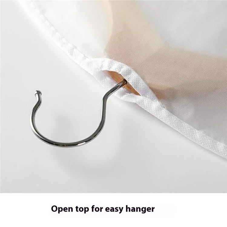 2 Housses de vêtements pour vêtements suspendus 60x120cm Housse anti-poussière en PEVA pour manteau, pull, veste - Blanc