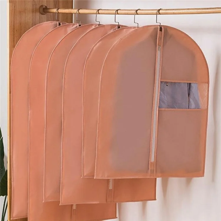 Funda Protectora de Ropa de 60 x 140 cm - Cubierta Antipolvo de Tela no Tejida para Abrigos y Trajes - Rosa