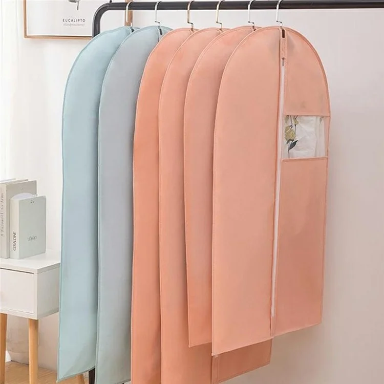 Funda Protectora de Ropa de 60 x 140 cm - Cubierta Antipolvo de Tela no Tejida para Abrigos y Trajes - Rosa