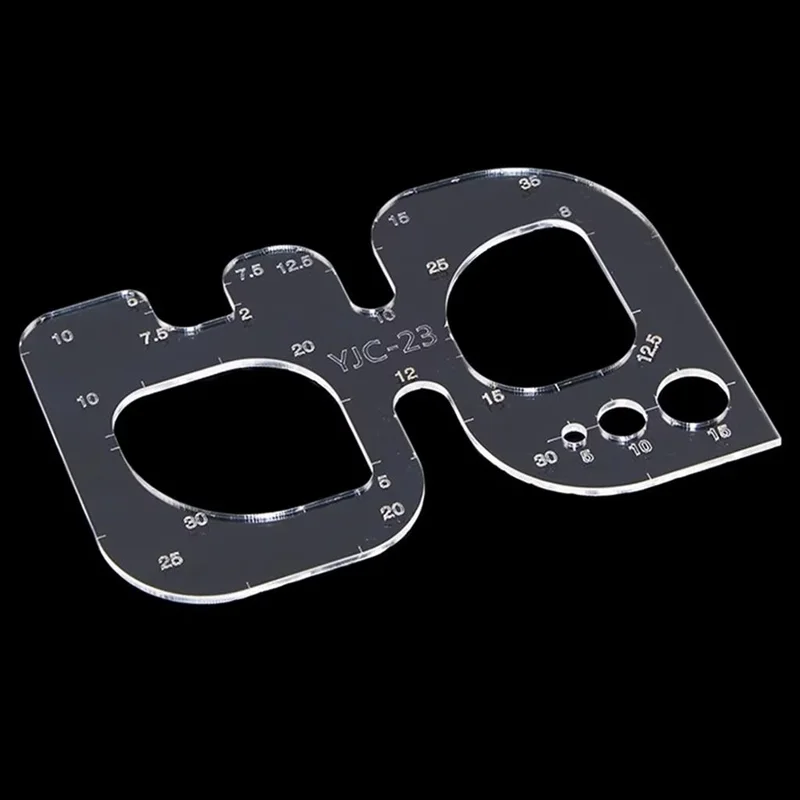 Acrylic Template Ruler Rounded Corner Leather Craft DIY Drawing Sewing Marking Tool