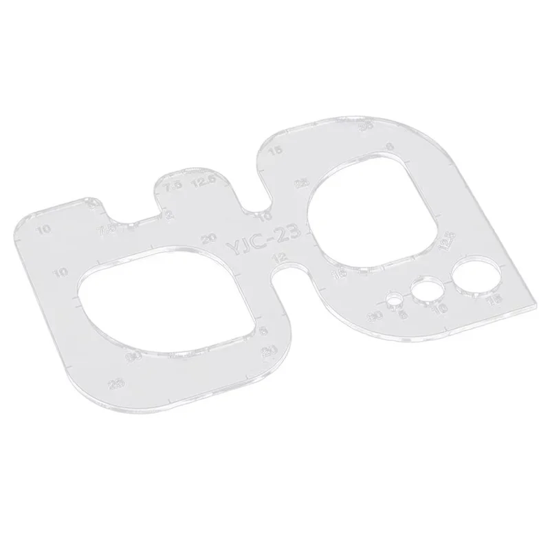 Acrylic Template Ruler Rounded Corner Leather Craft DIY Drawing Sewing Marking Tool