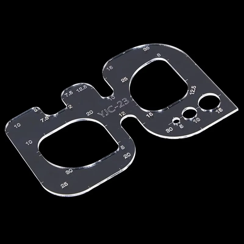 Acrylic Template Ruler Rounded Corner Leather Craft DIY Drawing Sewing Marking Tool