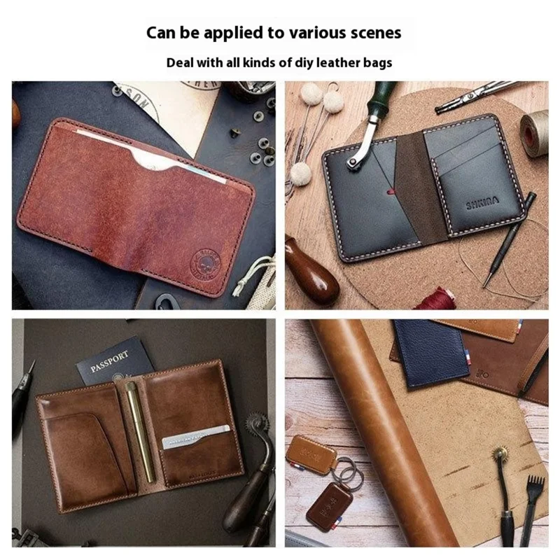 DIY Leather Craft Tool Spacing Wheel Leatherwork Tracing Marking Stitching Groover