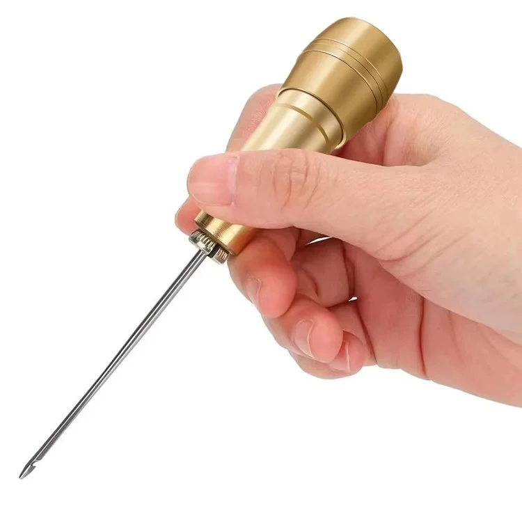 Conjunto de Agulha de Costura de Couro com Cabo de Cobre Ferramenta de Reparo de Costura Manual para Sapatos, Lona, Barraca, Artesanato de Couro