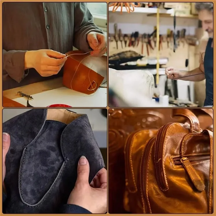 Conjunto de Agulha de Costura de Couro com Cabo de Cobre Ferramenta de Reparo de Costura Manual para Sapatos, Lona, Barraca, Artesanato de Couro