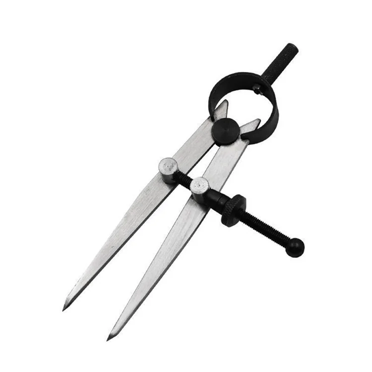 Large Size Metal Adjustable Compass Divider Drawing Tool DIY Leather Spacing Gauge Radius Measurement Tool