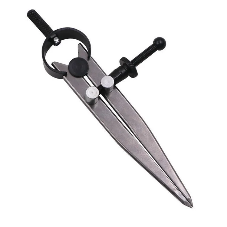 Large Size Metal Adjustable Compass Divider Drawing Tool DIY Leather Spacing Gauge Radius Measurement Tool