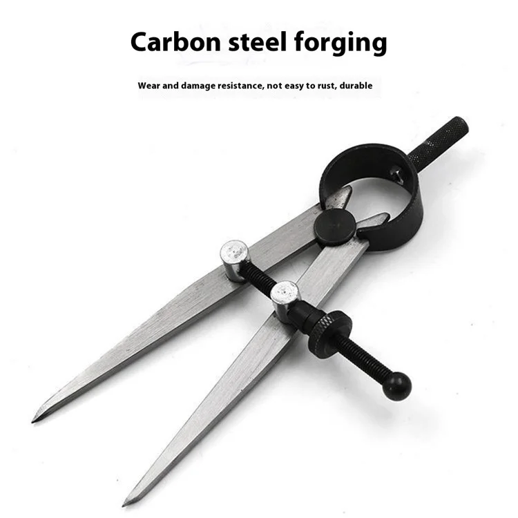 Large Size Metal Adjustable Compass Divider Drawing Tool DIY Leather Spacing Gauge Radius Measurement Tool