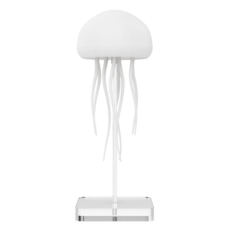 Smarte Farbwechsel Sound-aktivierte Quallen Lampe mit schwimmenden Tentakeln Kreative Stimmungs-Sensor Nachtlicht mit Acryl-Sockel