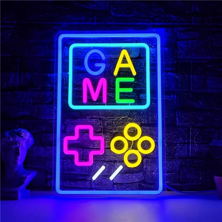 Neon Light LED Arcade Game Room Decor Atmosphere Light for Teen Boys Bedroom Decoration