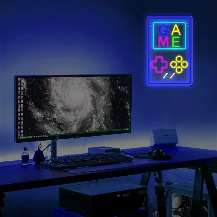 Neon Light LED Arcade Game Room Decor Atmosphere Light for Teen Boys Bedroom Decoration