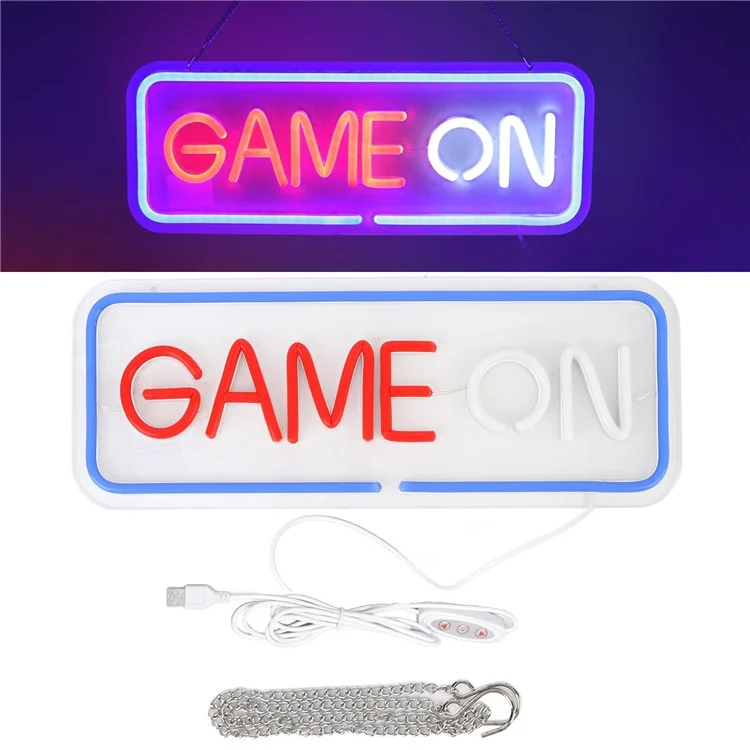 Lámpara de Neón para Juegos - Decoración de Pared para Habitación de Adolescentes Gamers con Luz LED Ambiente