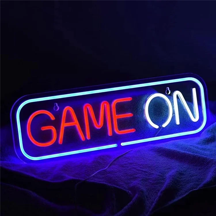 Lámpara de Neón para Juegos - Decoración de Pared para Habitación de Adolescentes Gamers con Luz LED Ambiente
