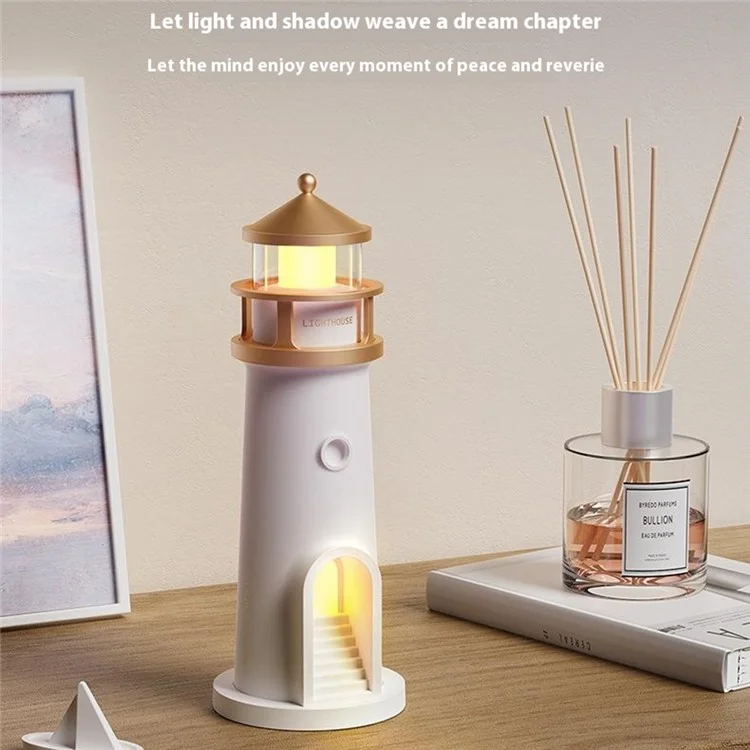 Moonlight Lighthouse Projector Lamp For Bedroom Desktop Bedside  Ambient Night Light - Motion Sensor Type