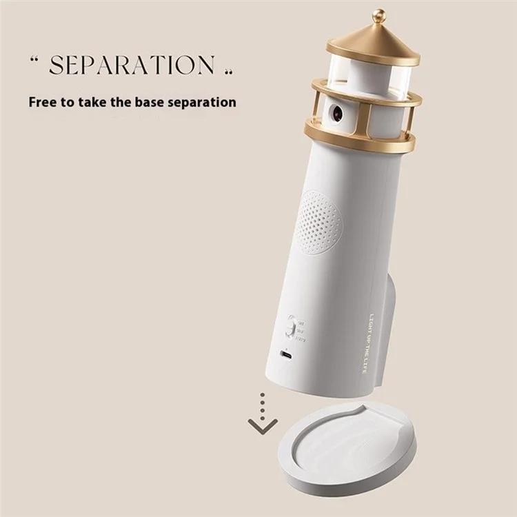 Moonlight Lighthouse Projector Lamp For Bedroom Desktop Bedside  Ambient Night Light - Motion Sensor Type