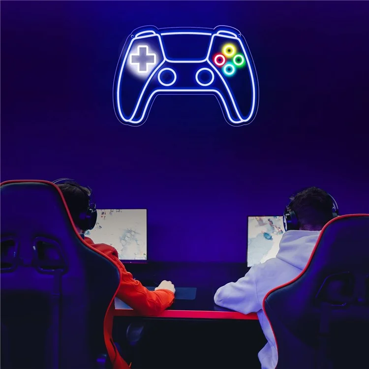 Luz de Néon em Formato de Controle de 41x28cm para Decoração de Quarto de Jogos / Quarto de Adolescente