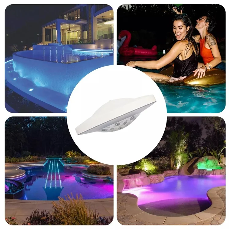 2 Pcs Pool Floating Light Aquarium Waterproof RGB Night Light Ambiance Lamp for Swimming Pool  /  Fish Tank