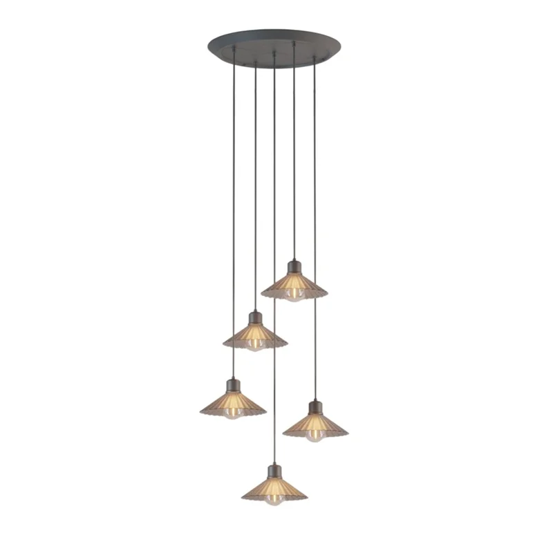 Modern Ceiling Light for Dining Room Round Plate Adjustable Length Restaurant Chandelier LED Pendant Lamp