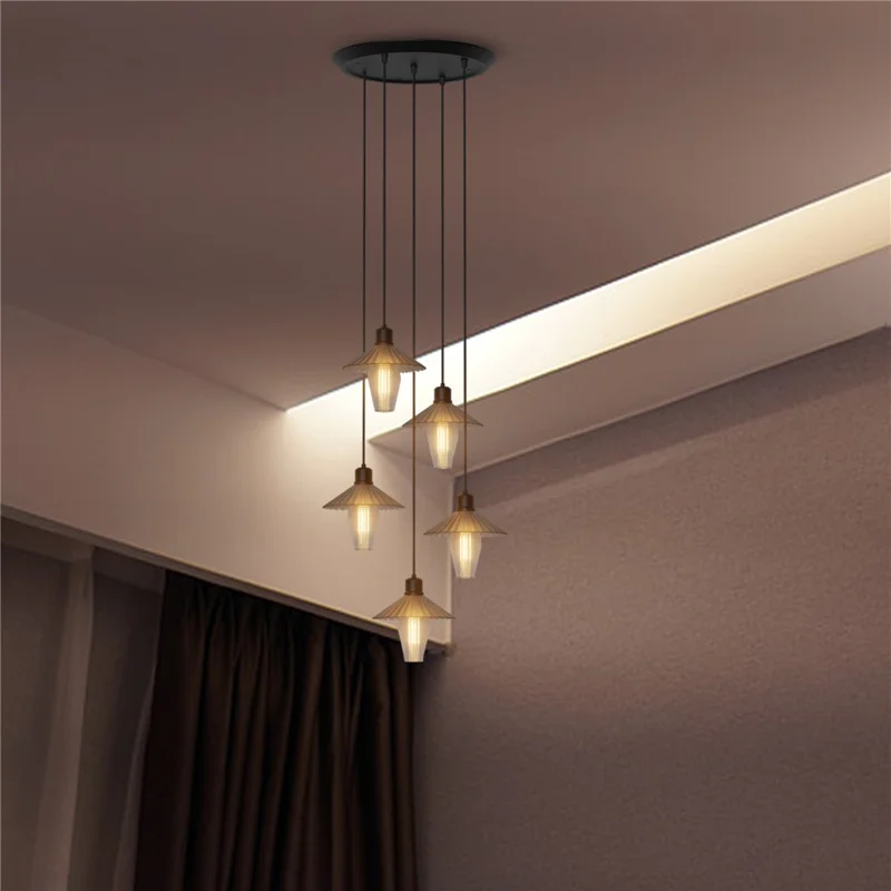 Suspension LED Moderne Ronde Réglable pour Salle à Manger - Lustre de Plafond Ajustable