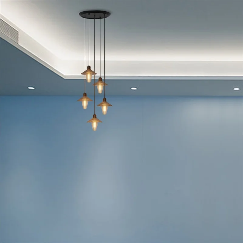 Suspension LED Moderne Ronde Réglable pour Salle à Manger - Lustre de Plafond Ajustable