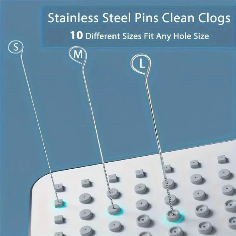 10 Sizes 0.4-1.2mm Cleaning Needle Set Welding Nozzles Oxygen Torch Tips Shower Heads Stainless Steel Dredge Needle