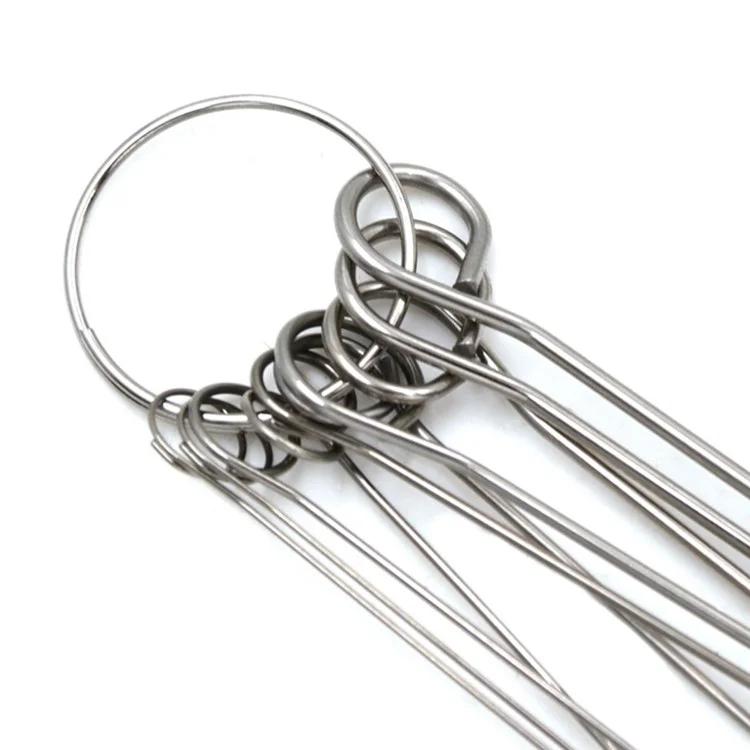 10 Sizes 0.4-1.2mm Cleaning Needle Set Welding Nozzles Oxygen Torch Tips Shower Heads Stainless Steel Dredge Needle
