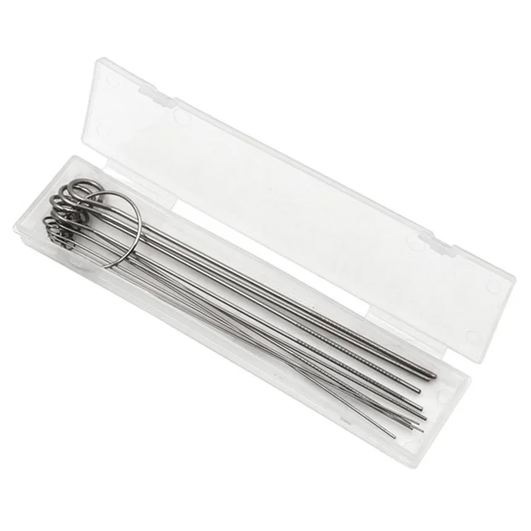 10 Sizes 0.4-1.2mm Cleaning Needle Set Welding Nozzles Oxygen Torch Tips Shower Heads Stainless Steel Dredge Needle