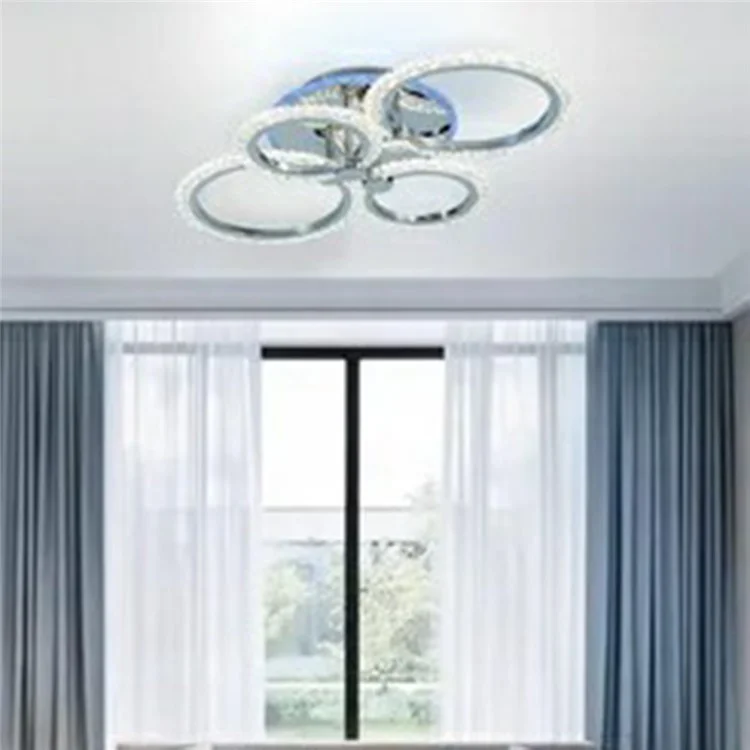 Modern LED Ceiling Light for Living Room Dining Room Chandelier Ring Lamp with Remote Control