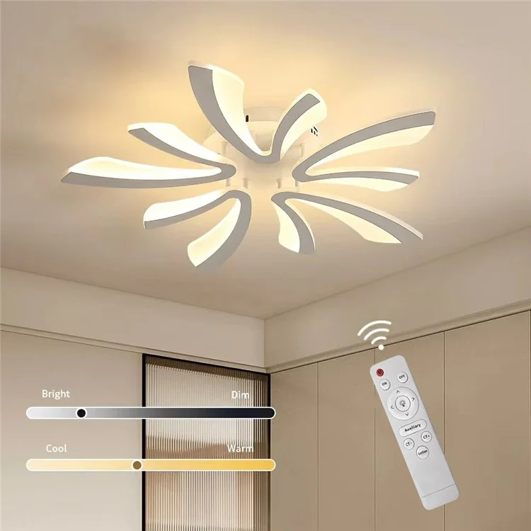 Luz de teto LED de 50 W 3000K - 6000K Montagem embutida moderna para sala de estar e jantar - Branco
