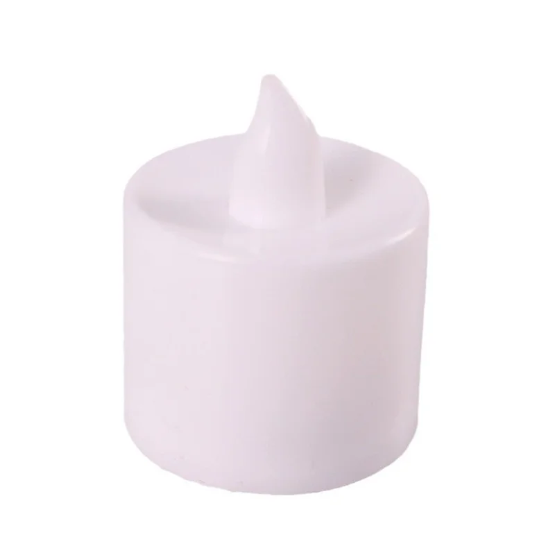 24Pcs / Set Electronic LED Candle Lights Wedding Birthday Party Decoration Flameless Candles - White Shell / Yellow Light / Slight Flash