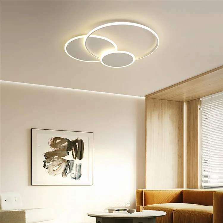 Moderne runde Deckenleuchte LED dimmbar Fernbedienung Lampe für Schlafzimmer Wohnzimmer
