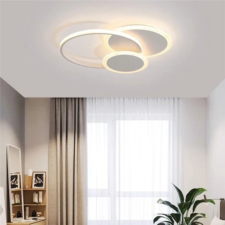 Moderne runde Deckenleuchte LED dimmbar Fernbedienung Lampe für Schlafzimmer Wohnzimmer