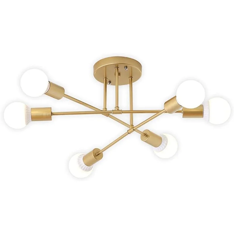 Modern Molecular Ceiling Light for Living Room Bedroom Dining Room LED Dimmable Lamp - Gold
