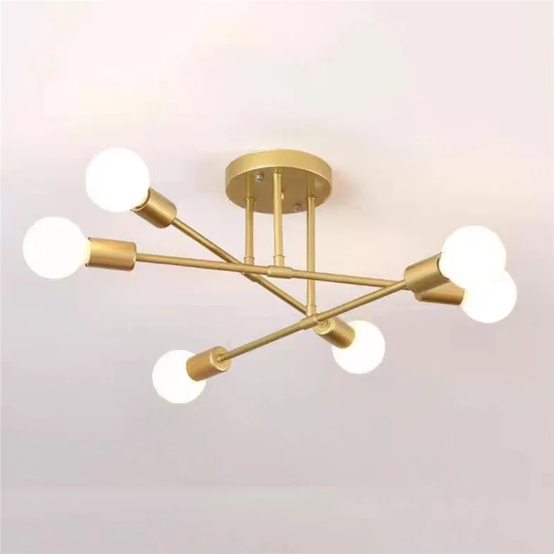 Modern Molecular Ceiling Light for Living Room Bedroom Dining Room LED Dimmable Lamp - Gold