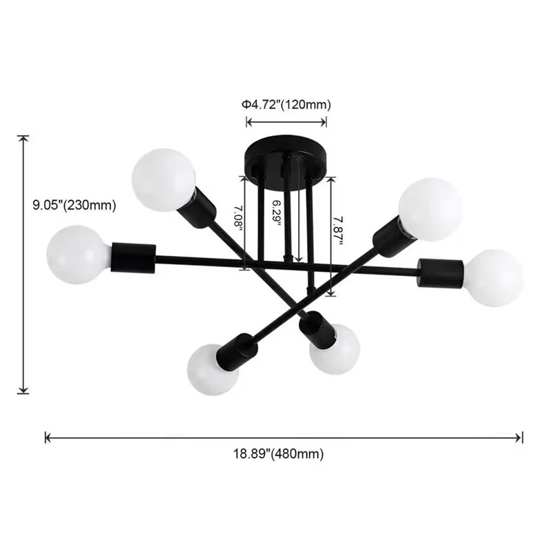 Modern Molecular Ceiling Light for Living Room Bedroom Dining Room LED Dimmable Lamp - Gold