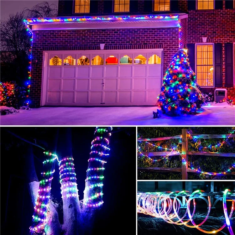22m 200 LED Remote Control PVC Copper Wire LED String Light with Empty Battery Box Garden Decoration - Warm Color