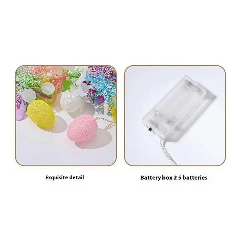 4m 20 Lights Romantic Ribbon String Light for Christmas Party Battery Operated Ambient Lamp - Heart