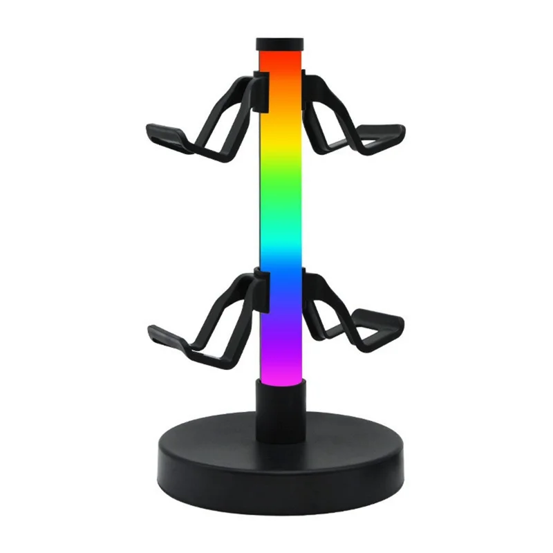 KBB-81 Wire Control RGB Lighting Gaming Controller Hanger Stand Headphone Holder with Music Mode